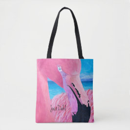 Oceania The Big Head Flamingo Tote Bag Tygkasse