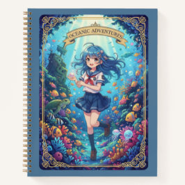 Oceanic Adventures Anime Girl Underwater Journal