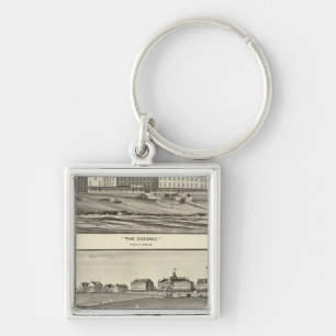 Oceanic, Appledore House Fyrkantig Silverfärgad Nyckelring