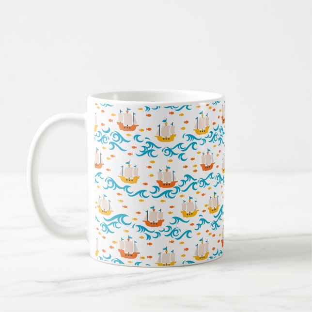 Oceanic Äventyr: Gult och Röda Fraktaser wi Kaffemugg (Vänster)