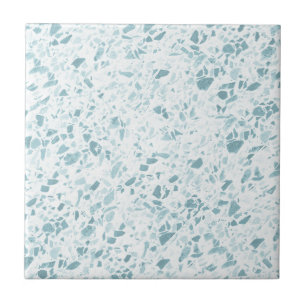 Oceanic Blue Terrazzo Skriv ut Kakelplatta