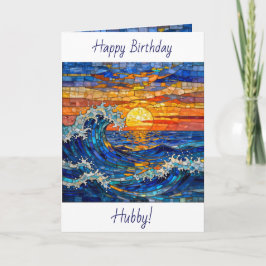 Oceanic Coastal Ocean Waves Sunset Birthday Kort