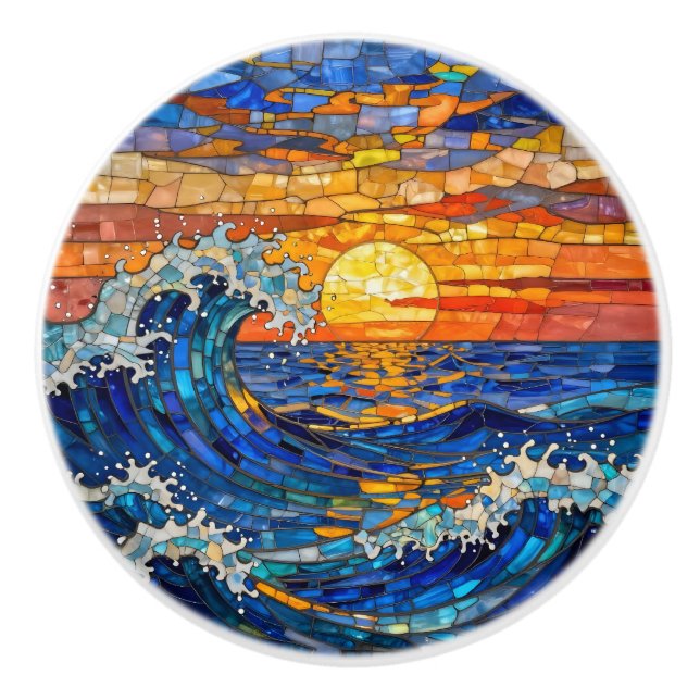 Oceanic Coastal Ocean Waves Sunset   Knopp (Framsidan)