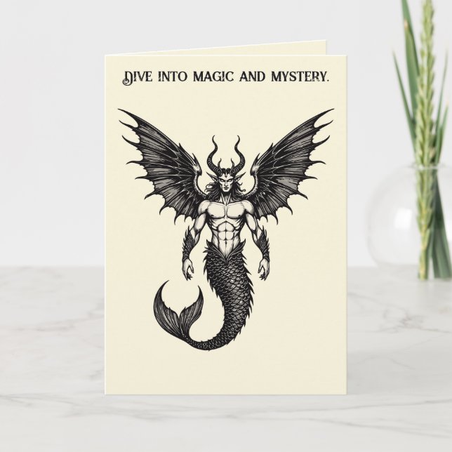 Oceanic Crocell Demon Illustration Kort (Framsida)