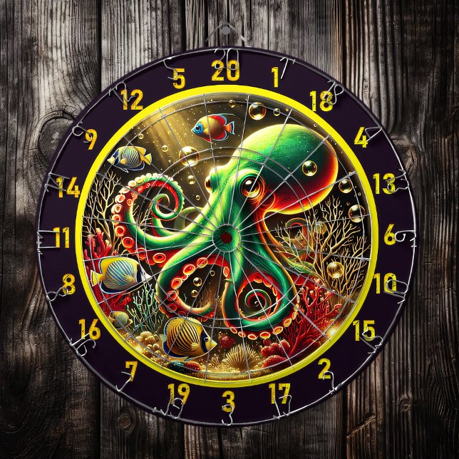 Oceanic Dream Octopus Dartboard Darttavla (Skapare uppladdad)