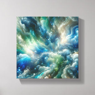 "Oceanic Dreams - Etheral Underwater Abstrakt Canvastryck