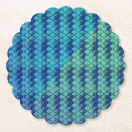 Oceanic geometry abstract digital pattern 1262 underlägg papper