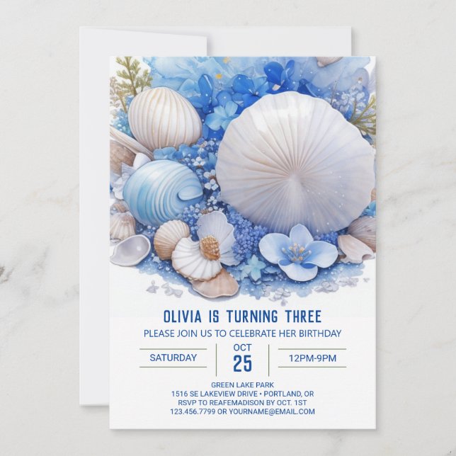 Oceanic Journey Boy Birthday Inbjudningar (Framsida)