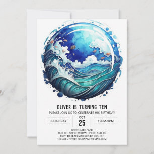 Oceanic Pastel Birthday Inbjudningar