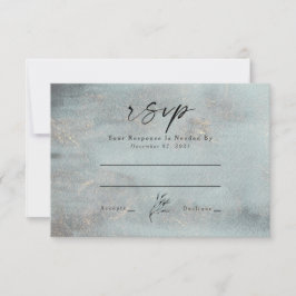Oceanic Teal Watercolor Calligraphy Bröllop OSA