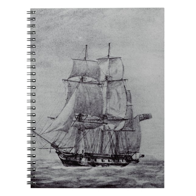 Oceanic Trek Grafik Fartyg Finkonst Anteckningsbok (Framsidan)