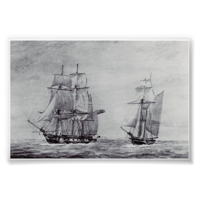 Oceanic Trek Grafikfartyg Finkonst Fototryck (Framsidan)