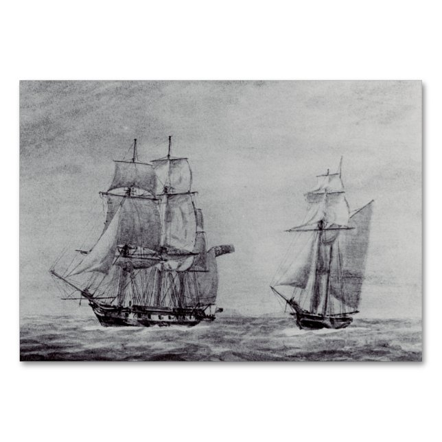 Oceanic Trek Grafiska Fartyg Finkonst Bordsnummer (Framsidan)