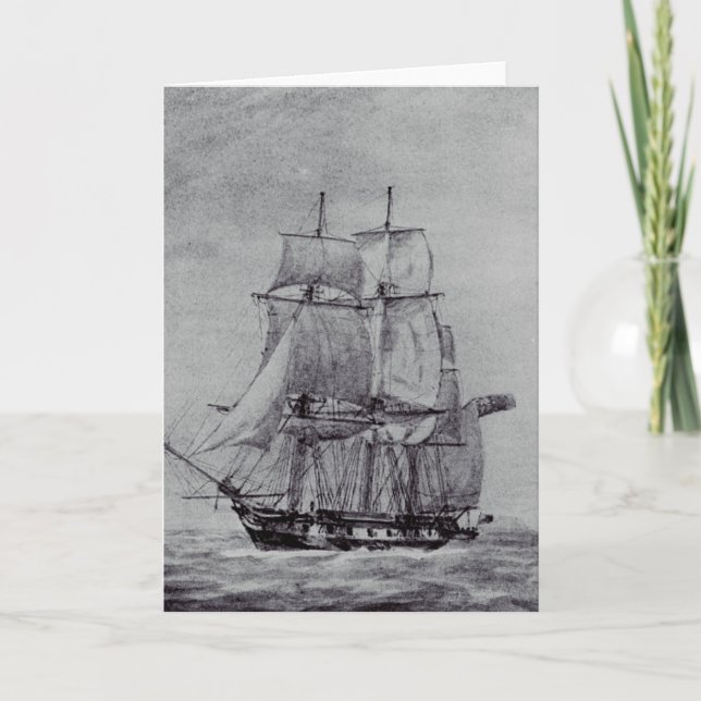 Oceanic Trek Grafiska Fartyg Finkonst Kort (Framsida)
