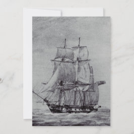 Oceanic Trek Graphic Ships Fine Art Inbjudningar