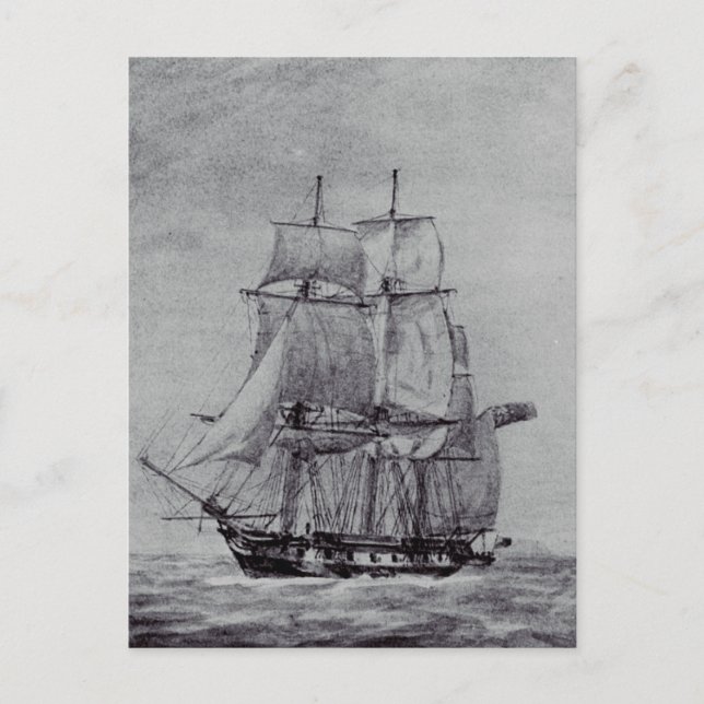 Oceanic Trek Graphic Ships Fine Art Vykort (Framsida)