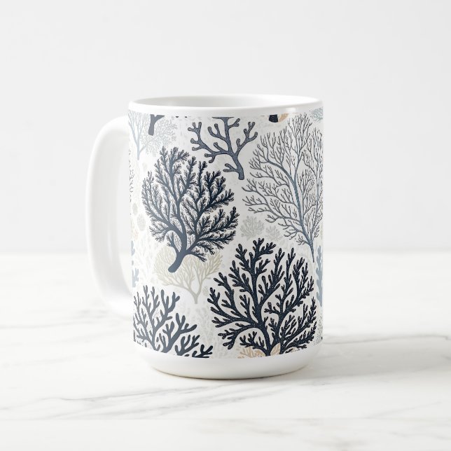 Oceanic Vibes Botanical Corals Kaffemugg (Framsida vänster)