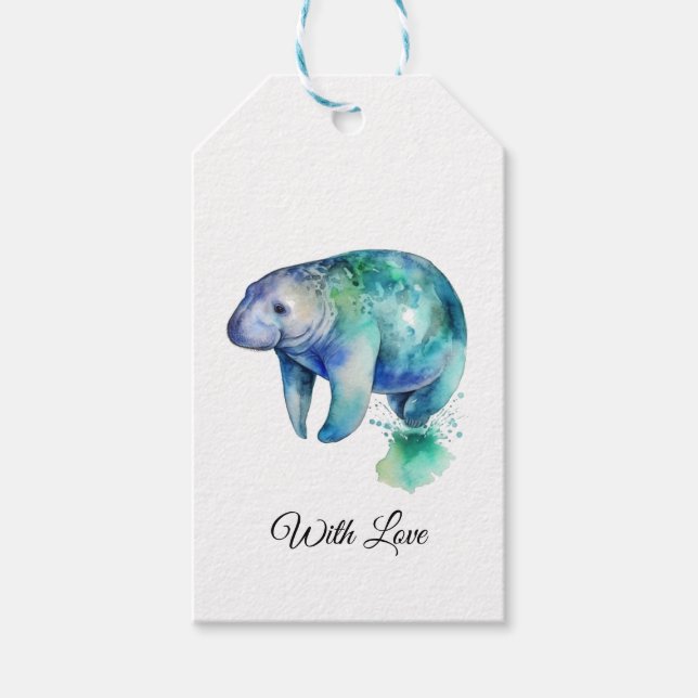Oceanic Whisper Manatee, anpassad Presentetikett (Framsidan)