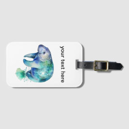 Oceanic Whisper Manatee, anpassningsbar Bagagebricka