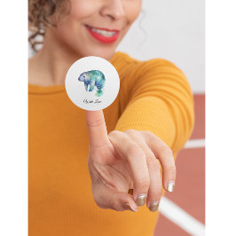 Oceanic Whisper Manatee, custom Runt Klistermärke