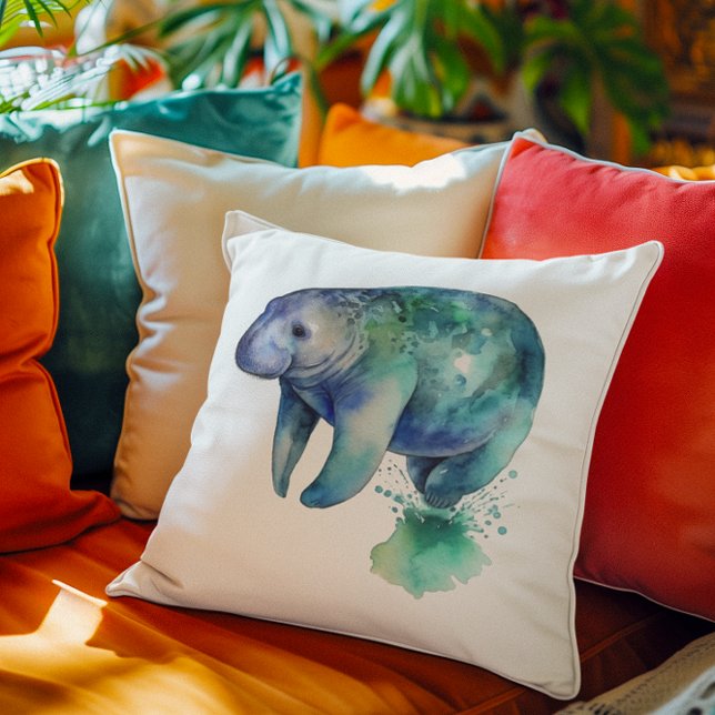Oceanic Whisper Manatee Kudde (Skapare uppladdad)