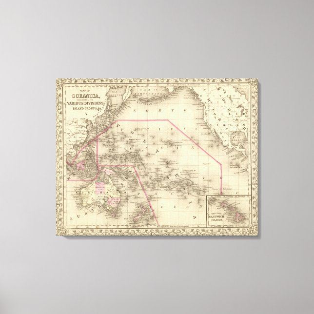 Oceanica, Sandwichöarna Canvastryck (Framsida)