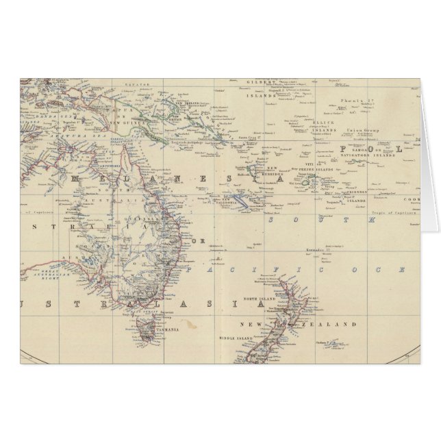 Oceanien 2 hälsningskort (Framsidan Horizontal)