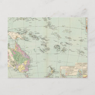 Oceanien - Atlas Karta i Oceanien Vykort