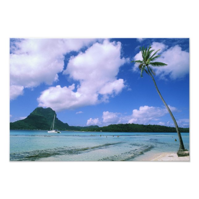 Oceanien, Franska Polynesien, Tahiti. Utsikt över Fototryck (Framsidan)