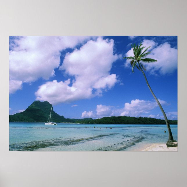 Oceanien, Franska Polynesien, Tahiti. Utsikt över Poster (Framsidan)
