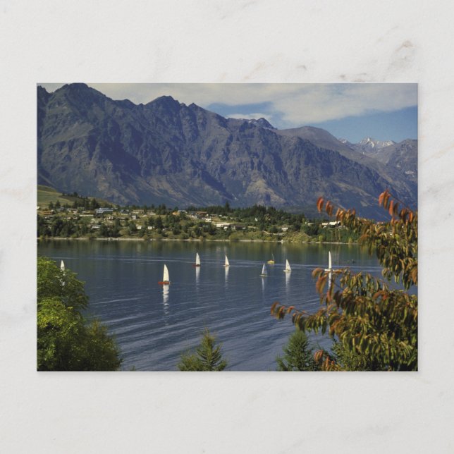 Oceanien, Nya Zeeland, Sydön, Queenstwon. Vykort (Framsida)