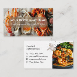 Oceaninspired Seafood Restaurant Affärskort Visitkort