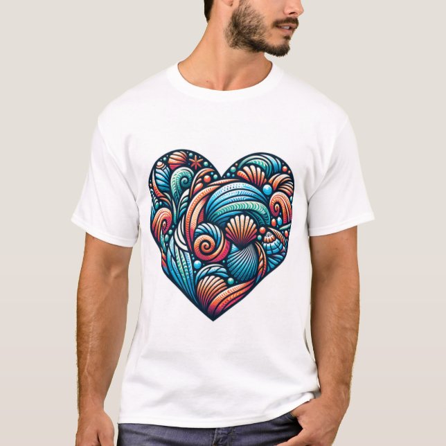 Oceaniska hjärtslag t shirt (Framsida)
