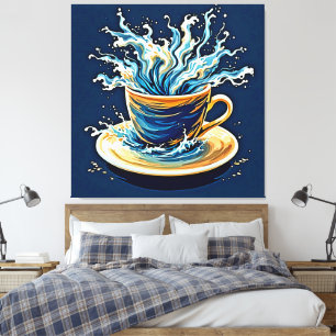 Oceaniska kaffe Stänk Canvastryck