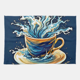 Oceaniska kaffe Stänk Kökshandduk