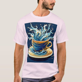 Oceaniska kaffe Stänk T Shirt