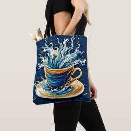 Oceaniska kaffe Stänk Tygkasse