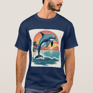 Oceaniska underverk: Stänk i Sunset : Delphin T Shirt