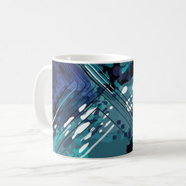 Oceaniskt geometriskt fusionssystem kaffemugg