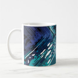 Oceaniskt geometriskt fusionssystem kaffemugg