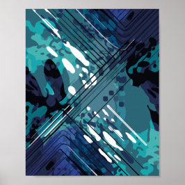 Oceaniskt geometriskt fusionssystem poster