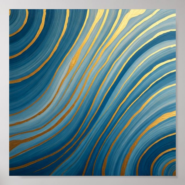 "Oceaniskt guldflöde Poster (Framsidan)