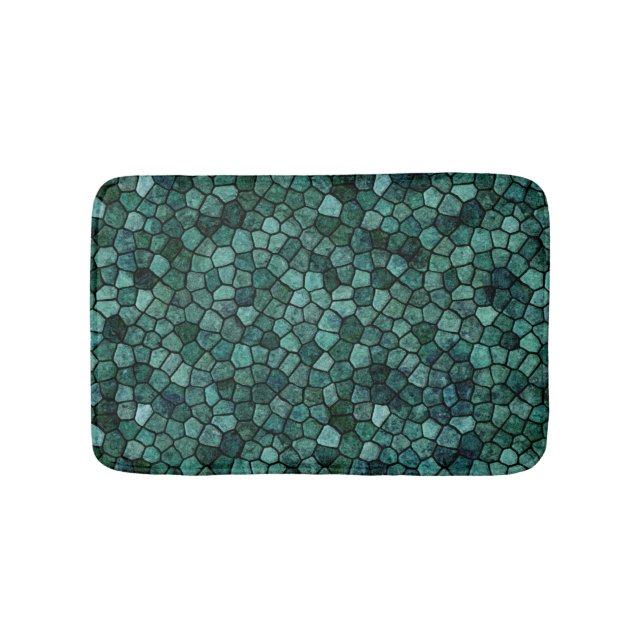 Oceaniskt mosaikskalstruktur abstrakt mönster badrumsmatta (Framsidan)
