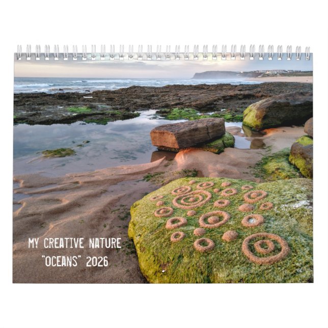 Oceans 2026 Landart Calendar pebbles beach art Kalender (Omslag)