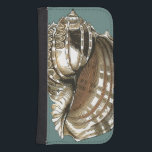 Ocean's Jewel Galaxy S4 Plånboksfodral<br><div class="desc">En av de finaste havsjuvelerna finns i bilden. Hitta det här stora årstidsskalet Conch i den här biet i modern konst. Den här stora säsongsbilden av Conch har en teal bakgrund och sepia och vit snäcka. Lär dig med detta underbara biet i naturverk.</div>