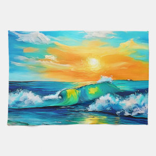 Ocean's Kiss: Sunset Vinkar Kökshandduk