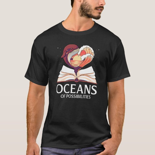 Oceans Of Possibilities Summer Reading Librarian B T Shirt (Framsida)