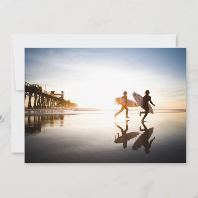 Oceanside Beach Tack Kort (Framsida)