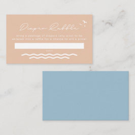 OCEANSIDE Beach Tropical Baby Diaper Raffle Card Placeringskort