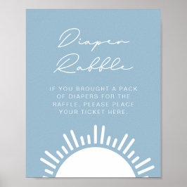 OCEANSIDE Beach Tropical Diaper Raffle Game Sign Poster